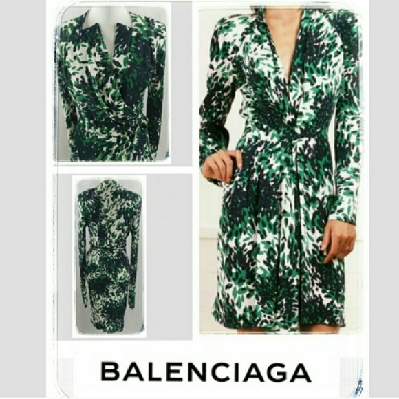 Balenciaga Dresses | Wrap Dress | Poshmark